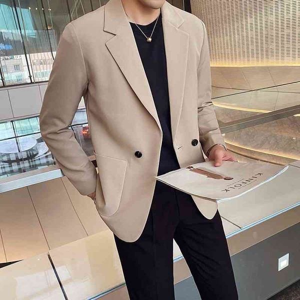 korean loose men blazers double breasted wedding business casual suit jacket streetwear social dress coat costume homme 210527, White;black
korean loose men blazers double breasted wedding business casual suit jacket streetwear social dress coat costume homme 210527, White;black