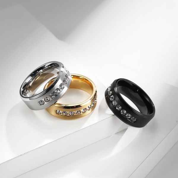 18k titanium steel diamond ring men and women platinum-plated gold fashion wedding anniversary simple european american style jewelry not fa, Silver
18k titanium steel diamond ring men and women platinum-plated gold fashion wedding anniversary simple european american style jewelry not fa, Silver
