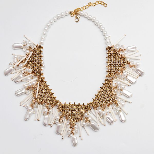 design exaggerated crystal pendant necklaces fashion imitation pearl handmade necklace suitable for alloy retro court style clavicle chain n, Silver
design exaggerated crystal pendant necklaces fashion imitation pearl handmade necklace suitable for alloy retro court style clavicle chain n, Silver