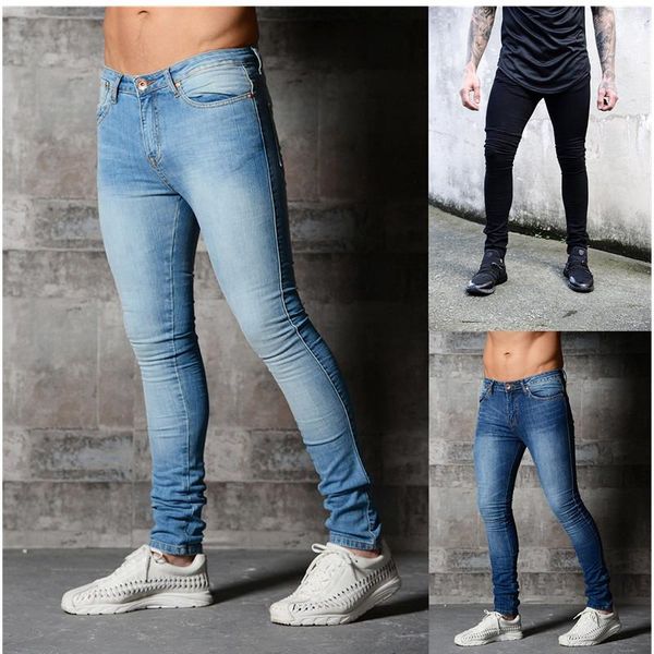 men's jeans men vintage wash pure color slim designer stretch elasticity jogger pencil pants middle waist street trousers man, Blue
men's jeans men vintage wash pure color slim designer stretch elasticity jogger pencil pants middle waist street trousers man, Blue