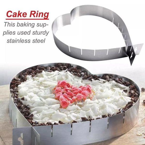 other bakeware retractable stainless steel heart shape cake mold pastry mould adjustable 6-10 inch mousse ring diy kitchen baking tools
other bakeware retractable stainless steel heart shape cake mold pastry mould adjustable 6-10 inch mousse ring diy kitchen baking tools