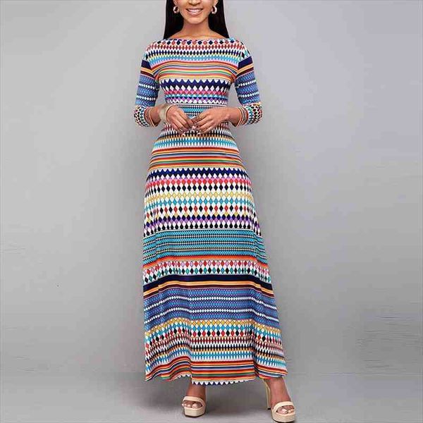 oten women fashionable 9-point sleeve round neck ethnic style striped print dress elegant high waist color party long dress, Black;gray
oten women fashionable 9-point sleeve round neck ethnic style striped print dress elegant high waist color party long dress, Black;gray