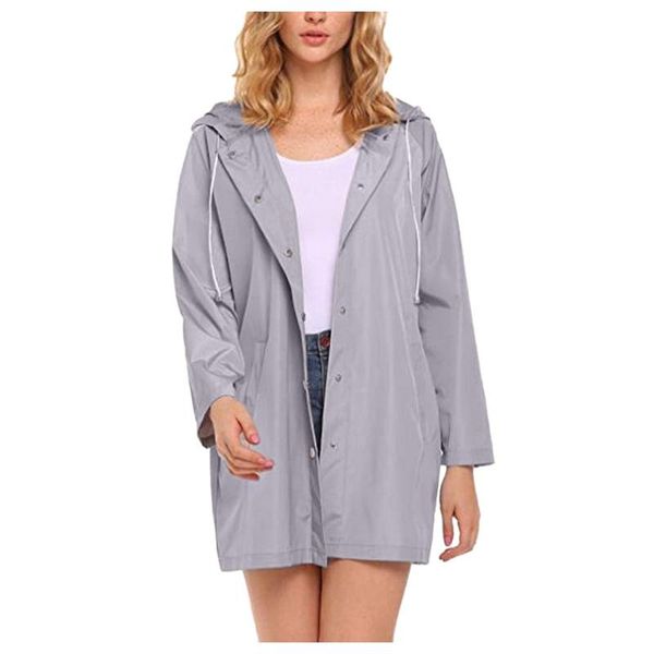 women's trench coats women solid rain jacket outdoor waterproof hooded raincoat windproof pocket coat draped autumn loose 10.30, Tan;black
women's trench coats women solid rain jacket outdoor waterproof hooded raincoat windproof pocket coat draped autumn loose 10.30, Tan;black
