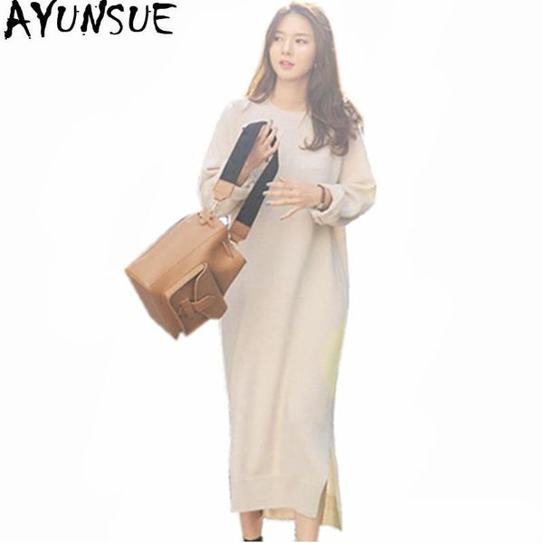 casual dresses ayunsue 2021 fashion women long sweater dress female loose sleeve autumn winter black knitted vestido wxf616, Black;gray
casual dresses ayunsue 2021 fashion women long sweater dress female loose sleeve autumn winter black knitted vestido wxf616, Black;gray