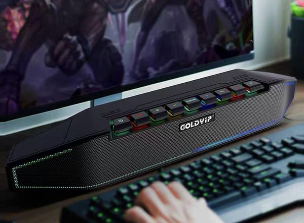computer deskgaming soundbar bluetooth rgb colorful lighting subwoofer high-power aux fm tv home theater boom box combination speakers
computer deskgaming soundbar bluetooth rgb colorful lighting subwoofer high-power aux fm tv home theater boom box combination speakers