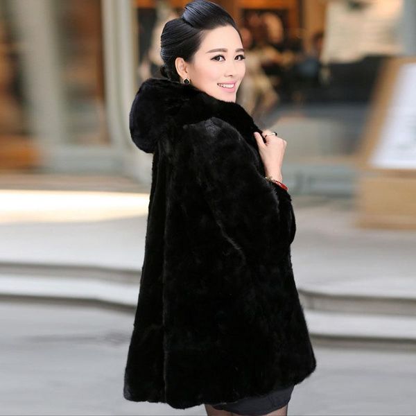 women's fur & faux whole skin large size 4xl 2021 mink coat hooded a dress outerwear coats winter warm fashion clothing, Black
women's fur & faux whole skin large size 4xl 2021 mink coat hooded a dress outerwear coats winter warm fashion clothing, Black