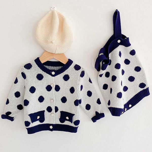 0-3yrs autumn kids girl suit clothes infant baby girls dot rompers + long sleeve coat clothing sets, White
0-3yrs autumn kids girl suit clothes infant baby girls dot rompers + long sleeve coat clothing sets, White
