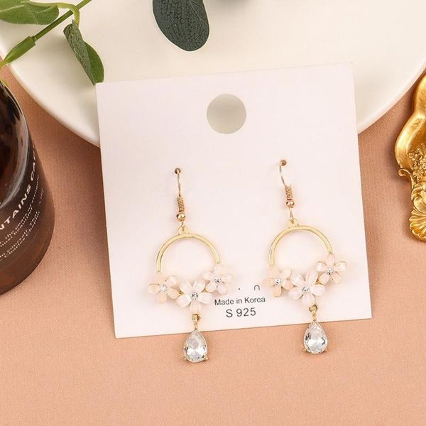 stud style long creative personality earrings female french mesh red crystal petal ear hooks, Golden;silver
stud style long creative personality earrings female french mesh red crystal petal ear hooks, Golden;silver