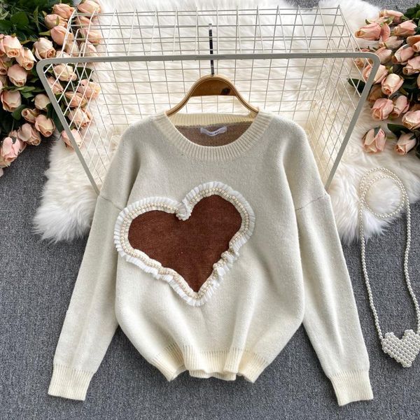 women's sweaters winter pullover sweater for women fashion beading love pattern knitted jumper korean loose cute knitwear outwear, White;black
women's sweaters winter pullover sweater for women fashion beading love pattern knitted jumper korean loose cute knitwear outwear, White;black