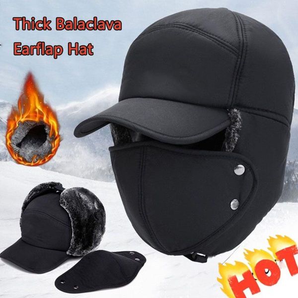berets winter hat men bomber hats for women thick balaclava cotton fur earflap warm caps skull mask, Blue;gray
berets winter hat men bomber hats for women thick balaclava cotton fur earflap warm caps skull mask, Blue;gray
