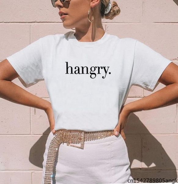 women's t-shirt hangry printed summer women o-neck short sleeve funny loose femme black white
women's t-shirt hangry printed summer women o-neck short sleeve funny loose femme black white