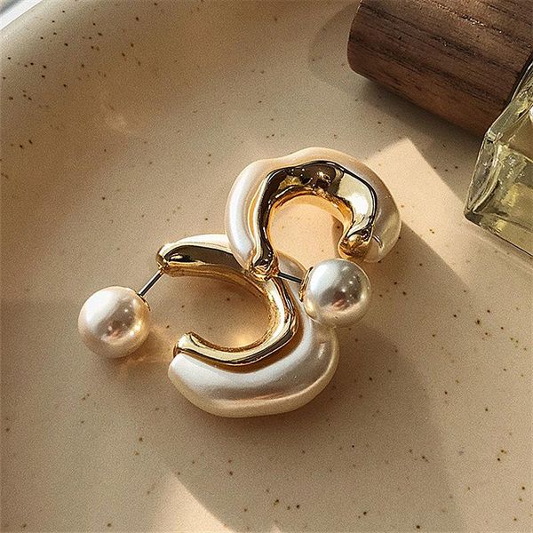 hoop & huggie 2021 retro pearl geometric c shape water drop stud earrings gold metal for woman girls party travel aesthetic jewelry, Golden;silver
hoop & huggie 2021 retro pearl geometric c shape water drop stud earrings gold metal for woman girls party travel aesthetic jewelry, Golden;silver