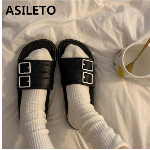 women couple slipper open toe thick bottom buckle ins stylish simple student big size 40 casual green d594 slippers, Black
women couple slipper open toe thick bottom buckle ins stylish simple student big size 40 casual green d594 slippers, Black