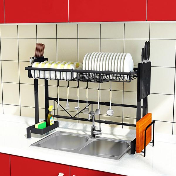 kitchen storage & organization 1/2tier multi-use stainless steel dishes rack dual sink drain adjustable dish shelf drying
kitchen storage & organization 1/2tier multi-use stainless steel dishes rack dual sink drain adjustable dish shelf drying
