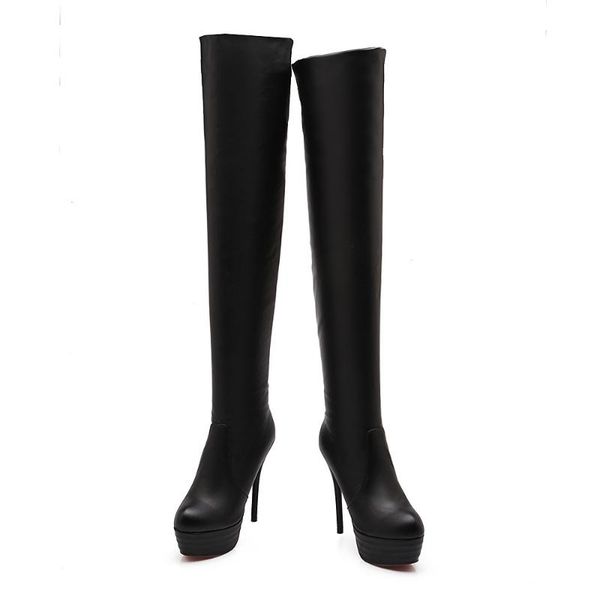boots autumn and winter leather over-the-knee high for women side zipper waterproof platform stiletto high-heeled boats, Black
boots autumn and winter leather over-the-knee high for women side zipper waterproof platform stiletto high-heeled boats, Black