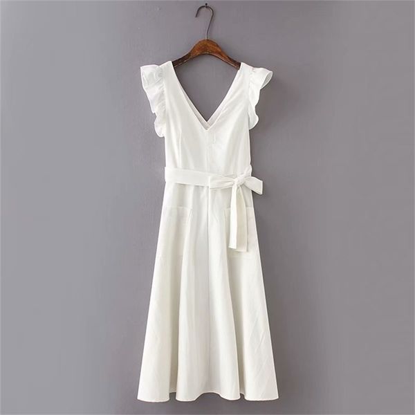 summer white linen maxi dress with pockets women back hollow out belt ruffles tank v-neck vestidos 210421, Black;gray
summer white linen maxi dress with pockets women back hollow out belt ruffles tank v-neck vestidos 210421, Black;gray
