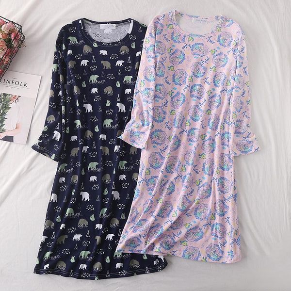 women's sleepwear spring ladies knitted cotton extended nightdress women plus size night wear ropa para dormir mujer nightwear qzv4, Black;red
women's sleepwear spring ladies knitted cotton extended nightdress women plus size night wear ropa para dormir mujer nightwear qzv4, Black;red