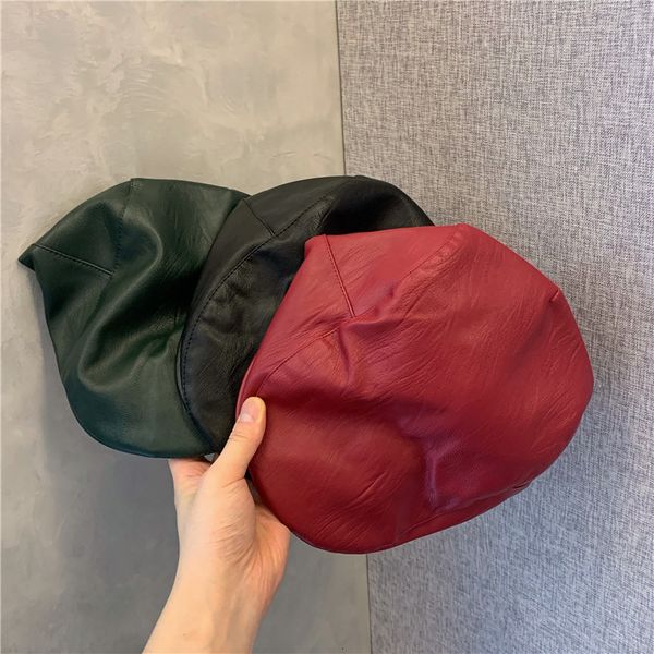leather forward hat, net red, versatile autumn and winter british cap, designer version, Blue;gray
leather forward hat, net red, versatile autumn and winter british cap, designer version, Blue;gray
