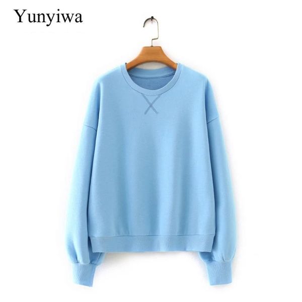 women's hoodies & sweatshirts women simply solid color lantern sleeve casual female basic o nec knitted chic pullover s318, Black
women's hoodies & sweatshirts women simply solid color lantern sleeve casual female basic o nec knitted chic pullover s318, Black