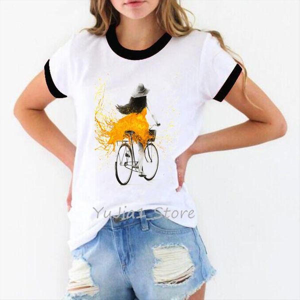 watercolor yellow bicycle girl women print clothes vogue camiseta mujer harajuku tumble tee, White
watercolor yellow bicycle girl women print clothes vogue camiseta mujer harajuku tumble tee, White