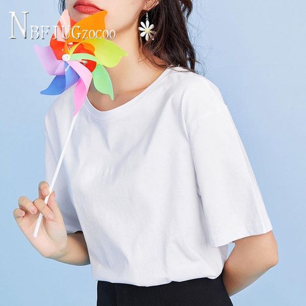 women's t-shirt 100% cotton short sleeve easy to match women t shirt casual comfortable breathable solid color female tee shirts, White
women's t-shirt 100% cotton short sleeve easy to match women t shirt casual comfortable breathable solid color female tee shirts, White