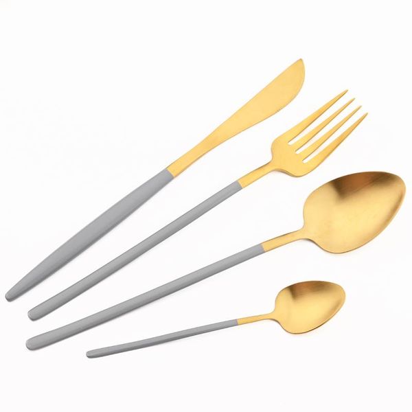 flatware sets 304 stainless steel dinnerware set matte gold cutlery dinner knife forks coffee spoon silverware kitchen tableware
flatware sets 304 stainless steel dinnerware set matte gold cutlery dinner knife forks coffee spoon silverware kitchen tableware