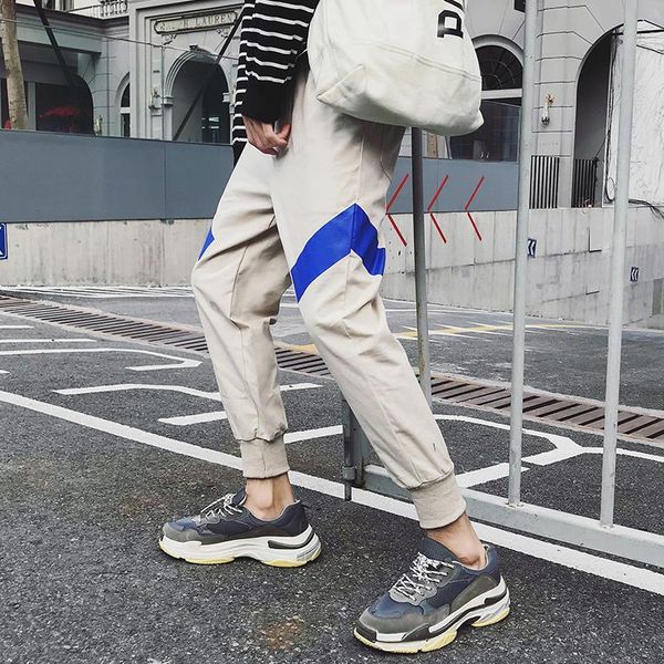 spring hip streetwear men splice color matching joggers pants ribbons cargo pant trousers elastic waist harem men's, Black
spring hip streetwear men splice color matching joggers pants ribbons cargo pant trousers elastic waist harem men's, Black