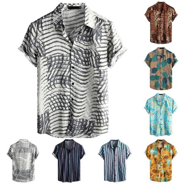 men's casual shirts 8 colors print leisure men home outdoor fashion basic and blouse loose breathable short sleeve summer shirt, White;black
men's casual shirts 8 colors print leisure men home outdoor fashion basic and blouse loose breathable short sleeve summer shirt, White;black