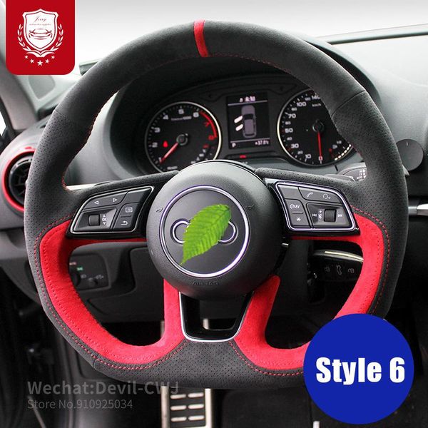 for audi a4 q5 a6 a5 a3 q7 a8 hand-stitched steering wheel cover alcantara suede leathe grip cover car accessories auto parts
for audi a4 q5 a6 a5 a3 q7 a8 hand-stitched steering wheel cover alcantara suede leathe grip cover car accessories auto parts