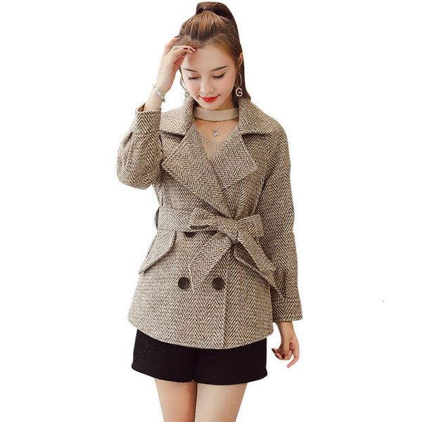 women's wool & blends en coat autumn winter short jacket korean loose double breasted elegant female basic outerwear ah569 bgxv, Black
women's wool & blends en coat autumn winter short jacket korean loose double breasted elegant female basic outerwear ah569 bgxv, Black