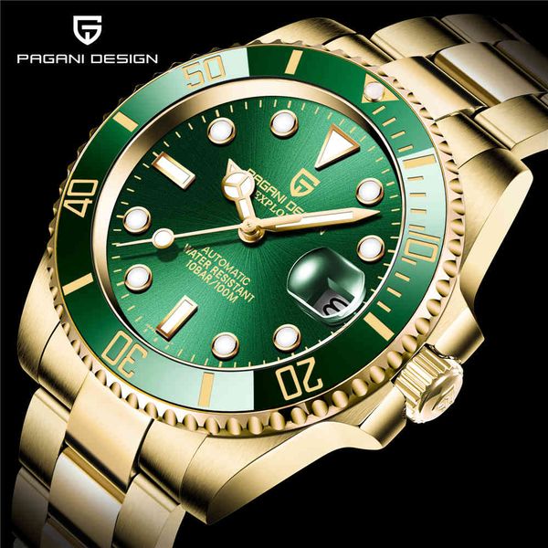 watch pagani design men luxury automatic mechanical wrist stainless steel 100m waterproof relogio masculino, Slivery;brown
watch pagani design men luxury automatic mechanical wrist stainless steel 100m waterproof relogio masculino, Slivery;brown