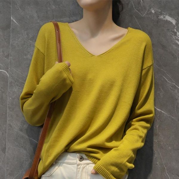women's sweaters v neck pullover jumper korean fashion solid knitwear autumn winter, White;black
women's sweaters v neck pullover jumper korean fashion solid knitwear autumn winter, White;black