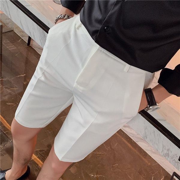 men's shorts slim solid trousers versatile fashion casual short pants white bermuda homme pantalon court mens summer, White;black
men's shorts slim solid trousers versatile fashion casual short pants white bermuda homme pantalon court mens summer, White;black