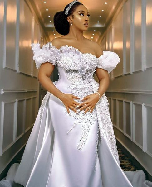 2021 plus size arabic aso ebi luxurious beaded pearls wedding dress sweetheart court train satin elegant bridal gowns dresses zj255, White
2021 plus size arabic aso ebi luxurious beaded pearls wedding dress sweetheart court train satin elegant bridal gowns dresses zj255, White