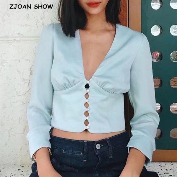 retro french style pleated ruched shirt single-breasted hollow out buttons slim waist short women blouse puff sleeve 210429, White
retro french style pleated ruched shirt single-breasted hollow out buttons slim waist short women blouse puff sleeve 210429, White