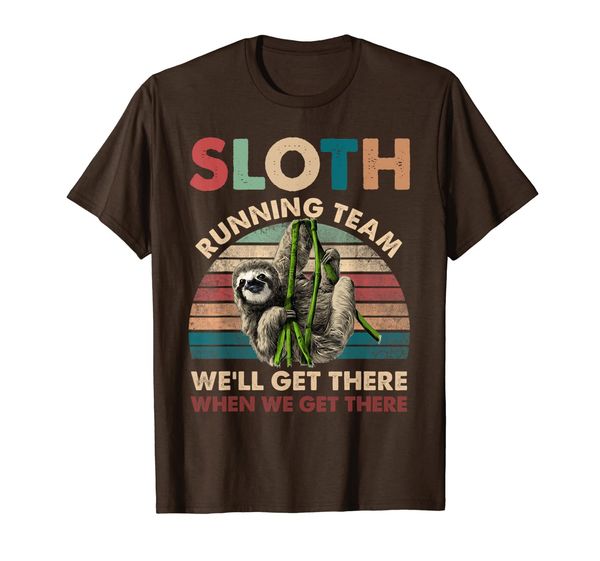 vintage sloth running team we'll get there funny sloth shirt, White;black
vintage sloth running team we'll get there funny sloth shirt, White;black