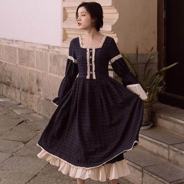 casual dresses bellflower french retro square vacation long sleeve dress female temperament was thin high waist hit color lace f1215, Black;gray
casual dresses bellflower french retro square vacation long sleeve dress female temperament was thin high waist hit color lace f1215, Black;gray
