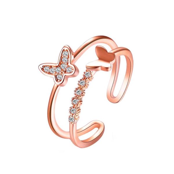 wedding rings loredana high-grade engagement ring stylish double butterfly for ladies in fashion rose gold zircon open adjustable, Slivery;golden
wedding rings loredana high-grade engagement ring stylish double butterfly for ladies in fashion rose gold zircon open adjustable, Slivery;golden