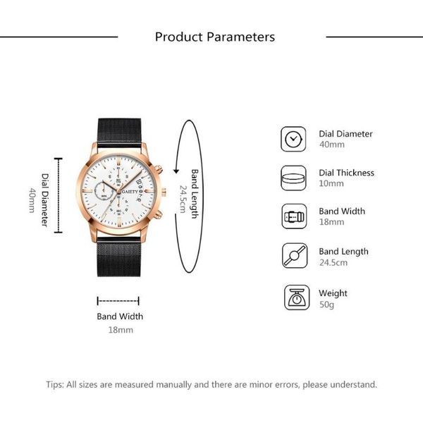 wristwatches gaiety creative decoration small three-eyed men's watch luminous pointer calendar clock fashion mesh belt relogio masculin, Slivery;brown
wristwatches gaiety creative decoration small three-eyed men's watch luminous pointer calendar clock fashion mesh belt relogio masculin, Slivery;brown