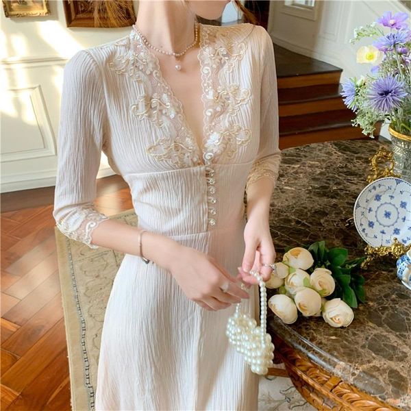 dress female 2021 retro lace spring long-sleeved high-waist mid-length skirt is thin and gentle wind a-line casual dresses, Black;gray
dress female 2021 retro lace spring long-sleeved high-waist mid-length skirt is thin and gentle wind a-line casual dresses, Black;gray