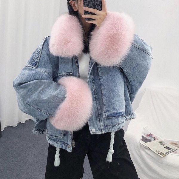 women's wool & blends 2021 women winter loose denim jacket coat oversized fur collar velvet padded jackets vintage cotton thick warm je, Black
women's wool & blends 2021 women winter loose denim jacket coat oversized fur collar velvet padded jackets vintage cotton thick warm je, Black