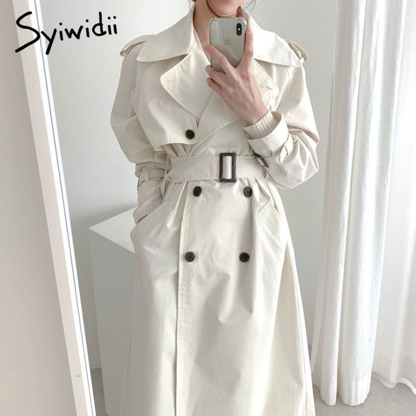 syiwidii trench coat for women jacket winter clothes long spring fashion korean vintage office lady turn-down collar a-line 210417, Tan;black
syiwidii trench coat for women jacket winter clothes long spring fashion korean vintage office lady turn-down collar a-line 210417, Tan;black