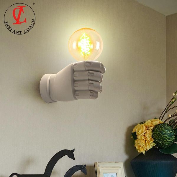 wall lamps retro resin fist lamp loft vintage creative restaurant bar corridor black/white room decor e27 light
wall lamps retro resin fist lamp loft vintage creative restaurant bar corridor black/white room decor e27 light
