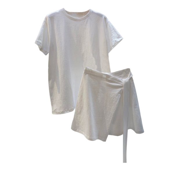 summer lace up bandage waist mini skirt sets+women two piece outfits short sleeve t shirts multicolor casual lady 210510, White
summer lace up bandage waist mini skirt sets+women two piece outfits short sleeve t shirts multicolor casual lady 210510, White