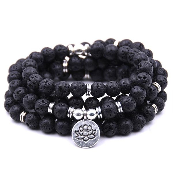 beaded, strands hyhoney high quantity natural stone bracelets for women 108 mala yoga lotus pendant charms bracelet men jewelry, Black
beaded, strands hyhoney high quantity natural stone bracelets for women 108 mala yoga lotus pendant charms bracelet men jewelry, Black