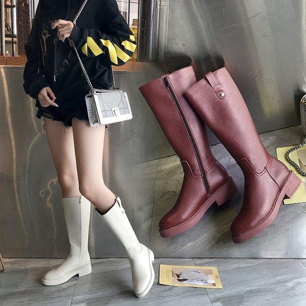 boots 2021 autumn high women fashion simple solid color comfortable square heel casual, Black
boots 2021 autumn high women fashion simple solid color comfortable square heel casual, Black