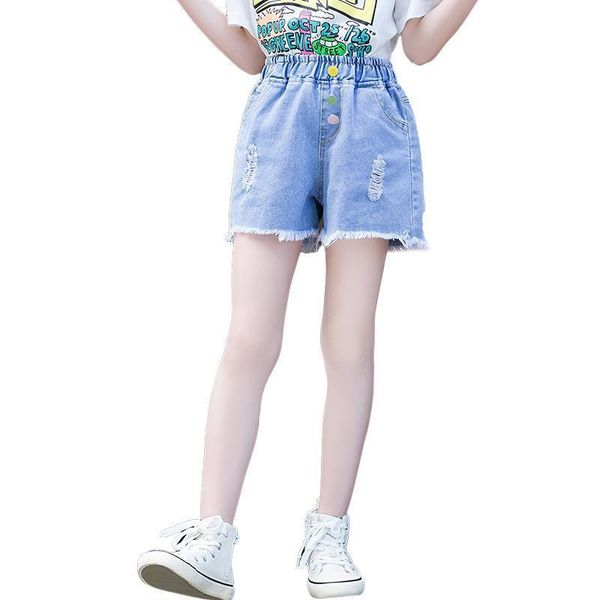 jeans girls cotton denim ripped shorts children thin soft trousers kids casual clothes clothing loose hole pants, Blue
jeans girls cotton denim ripped shorts children thin soft trousers kids casual clothes clothing loose hole pants, Blue
