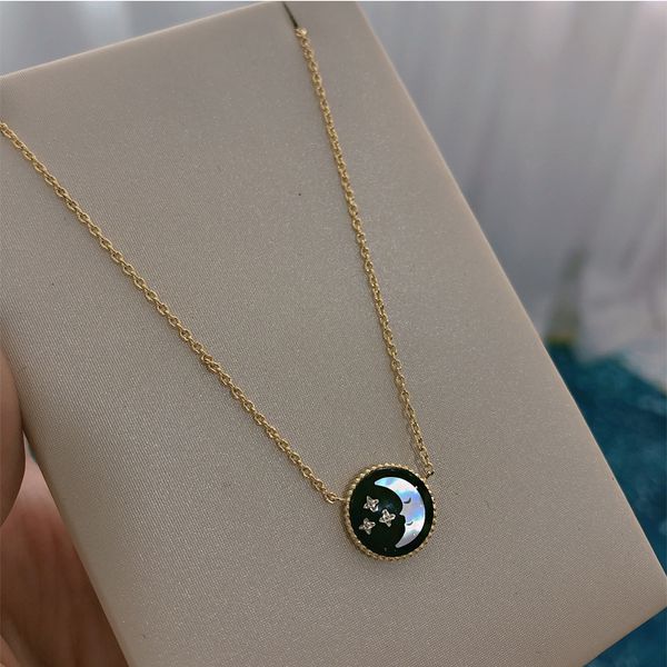 d jia di sun moon star white fritillaria diamond necklace 925 silver fashion trendy
d jia di sun moon star white fritillaria diamond necklace 925 silver fashion trendy
