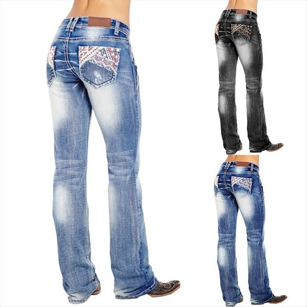 embroidered jeans pocket print slim womens pant denim straight casual long pantalon femme, Black;white
embroidered jeans pocket print slim womens pant denim straight casual long pantalon femme, Black;white