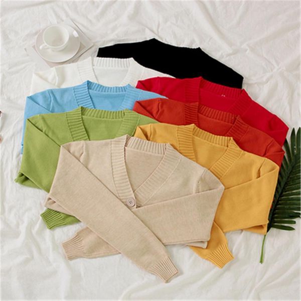 cropped cardigan black white short women sweaters v neck single breasted knitted pz3230, White;black
cropped cardigan black white short women sweaters v neck single breasted knitted pz3230, White;black
